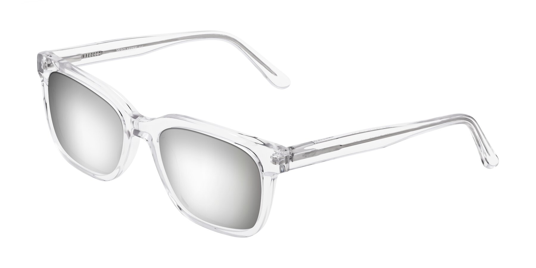 Angle of 1052 in Clear with Silver Mirrored Lenses