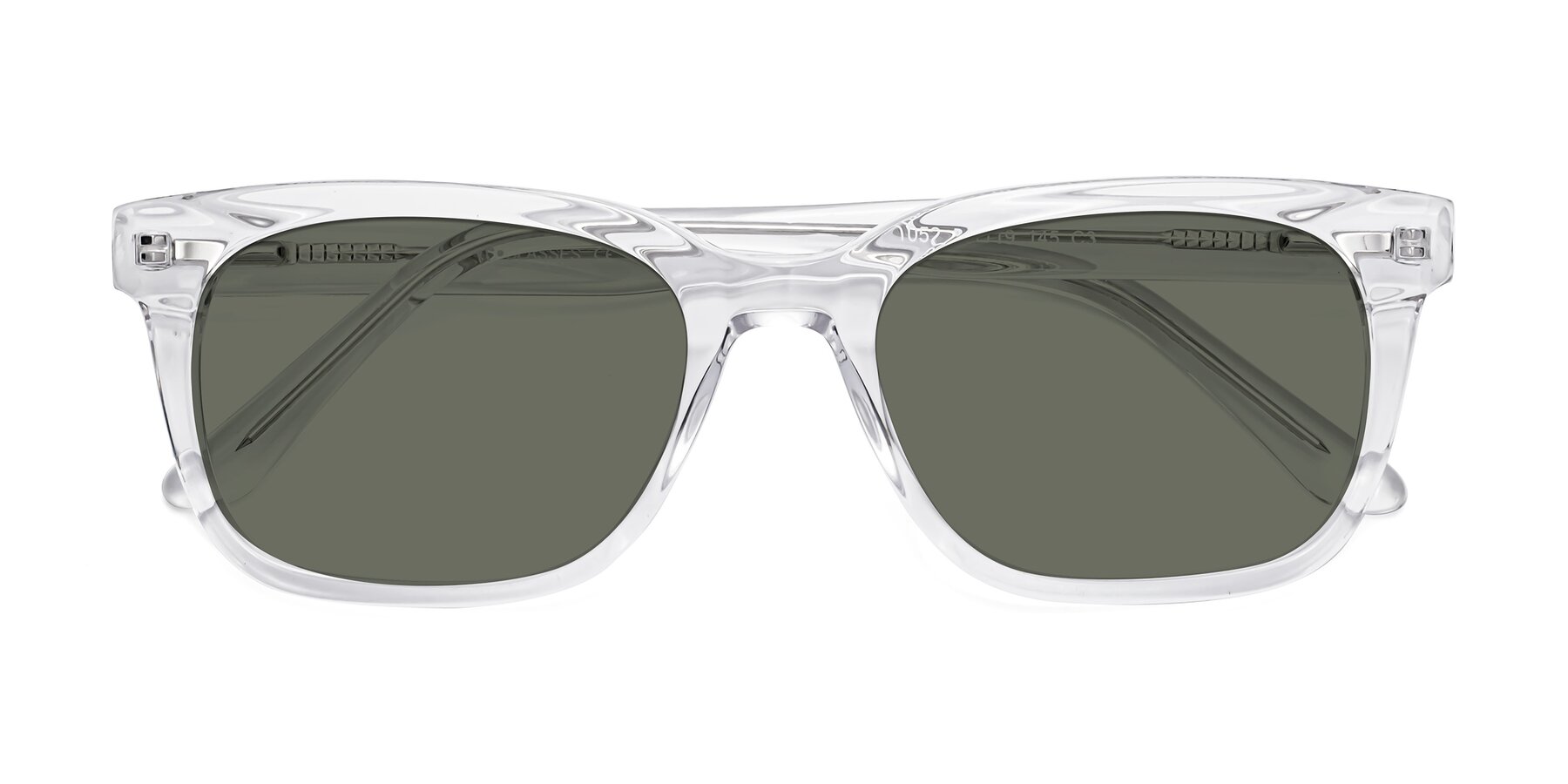 Folded Front of 1052 in Clear with Gray Polarized Lenses