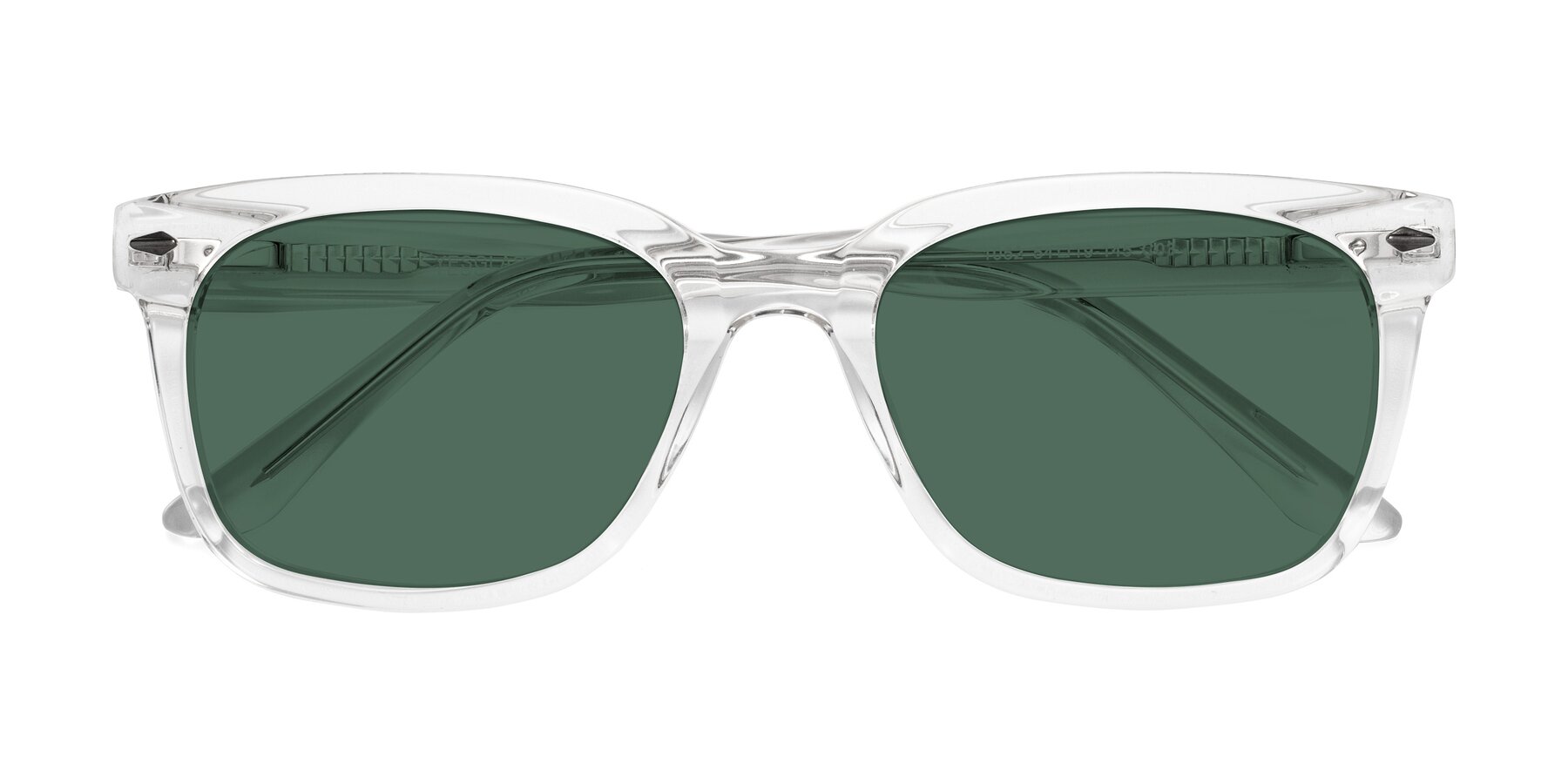 Folded Front of 1052 in Clear with Green Polarized Lenses