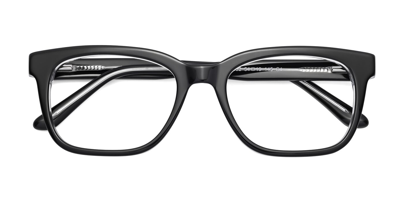 1052 - Black / Clear Reading Glasses