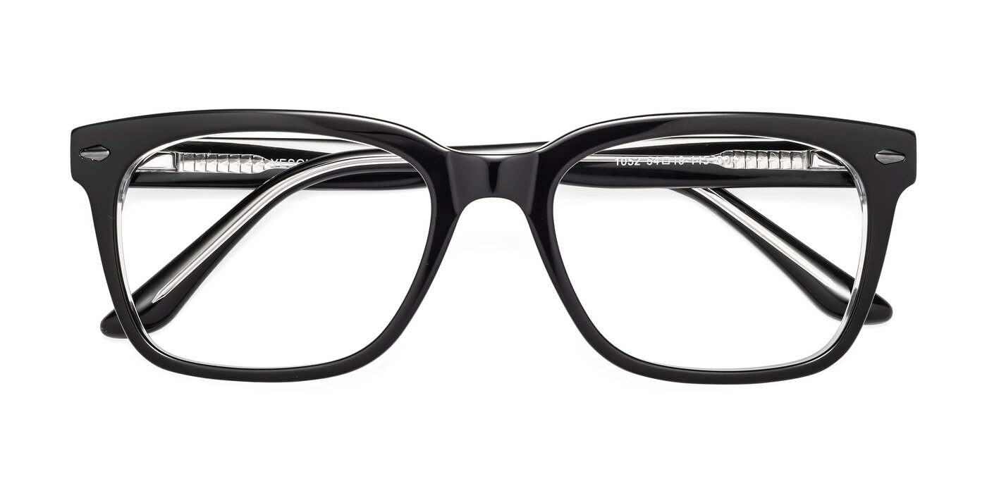 1052 - Black / Clear Blue Light Glasses