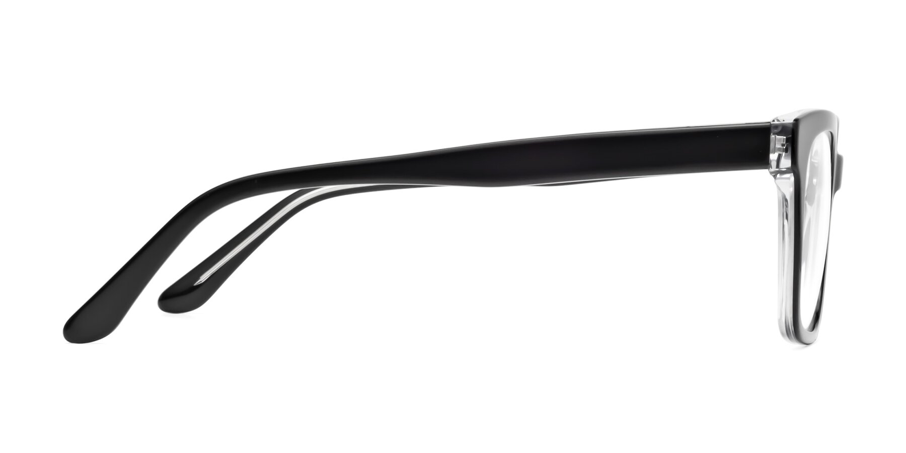 Side of 1052 in Black-Clear with Clear Eyeglass Lenses
