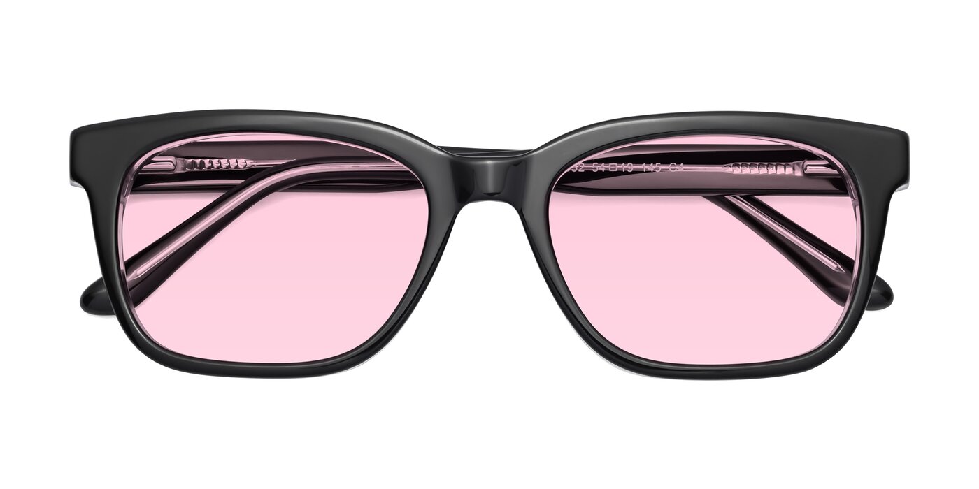 1052 - Black/Clear Tinted Sunglasses