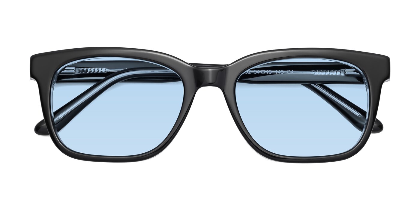 1052 - Black/Clear Tinted Sunglasses