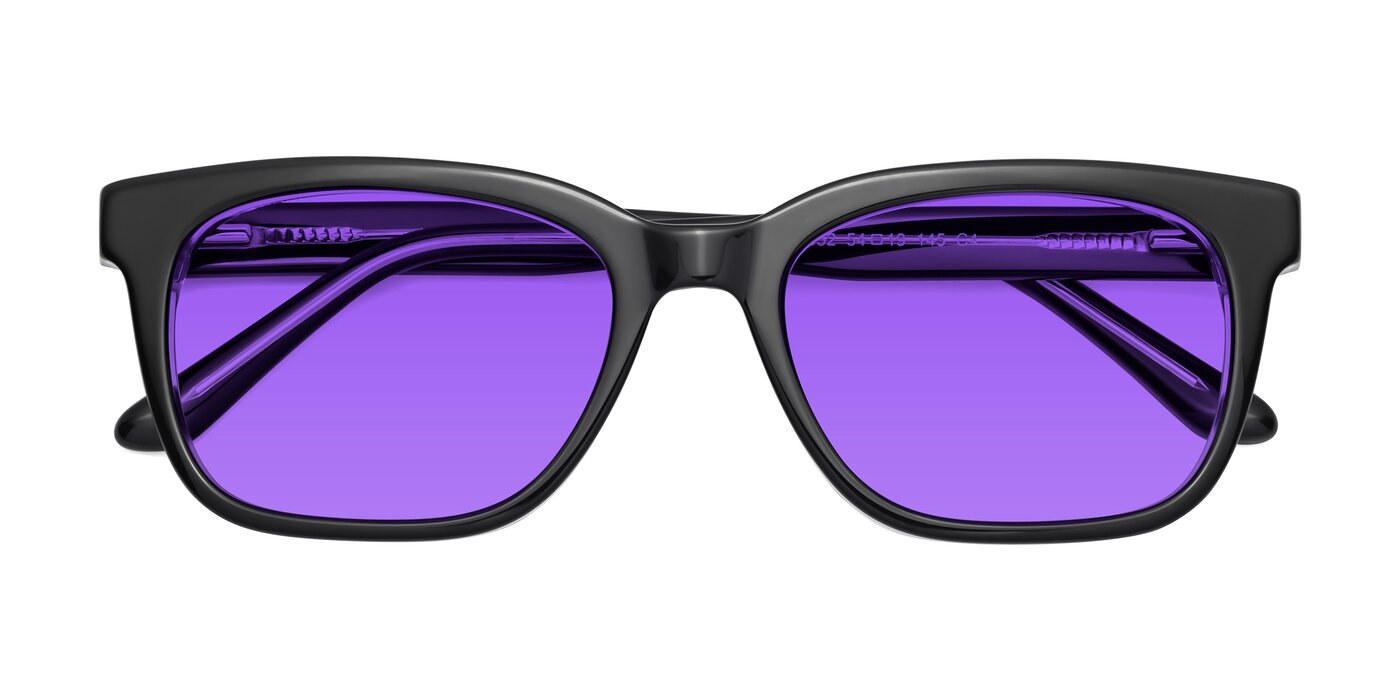 1052 - Black/Clear Tinted Sunglasses