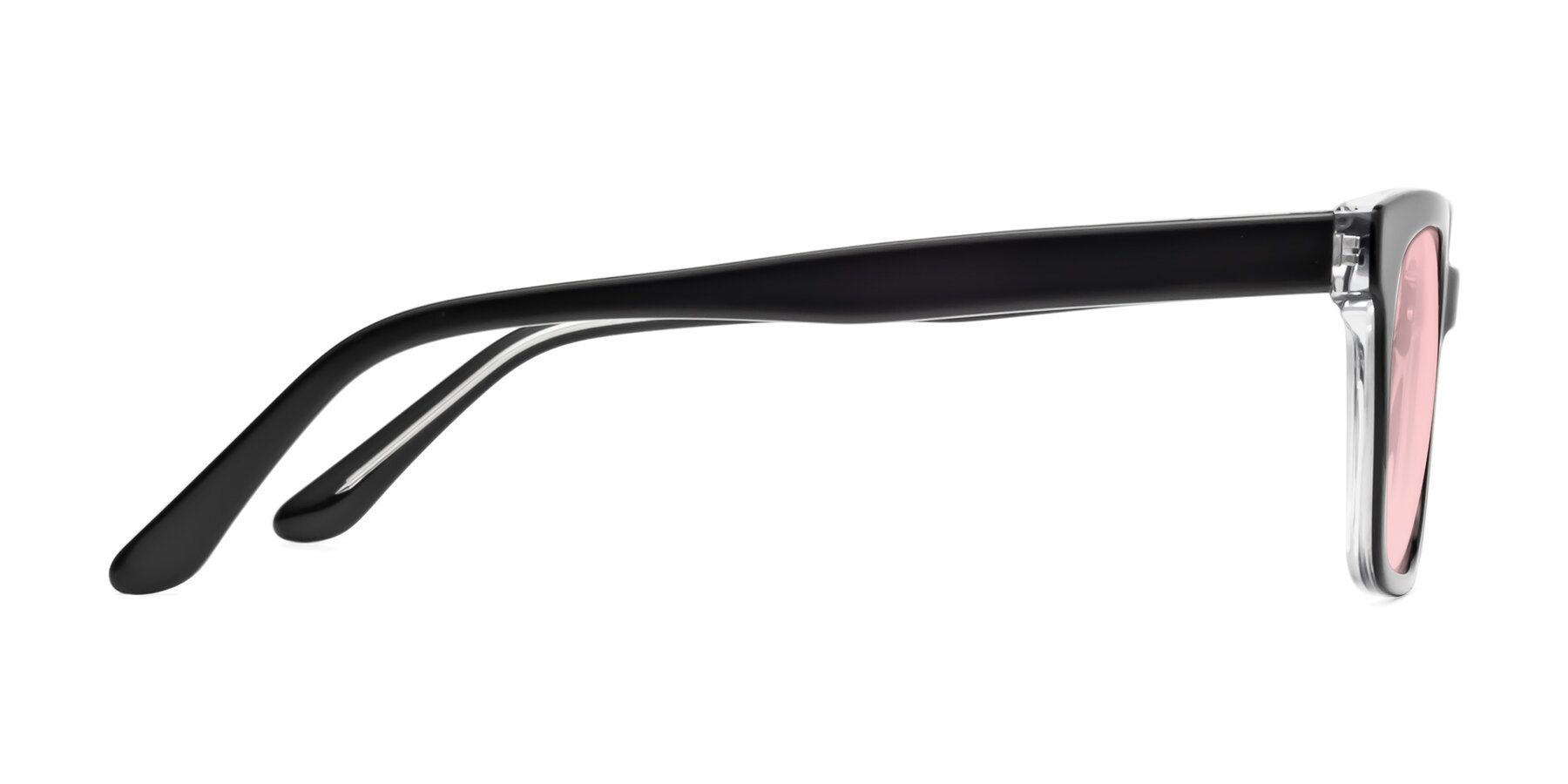 Side of 1052 in Black-Clear with Light Garnet Tinted Lenses