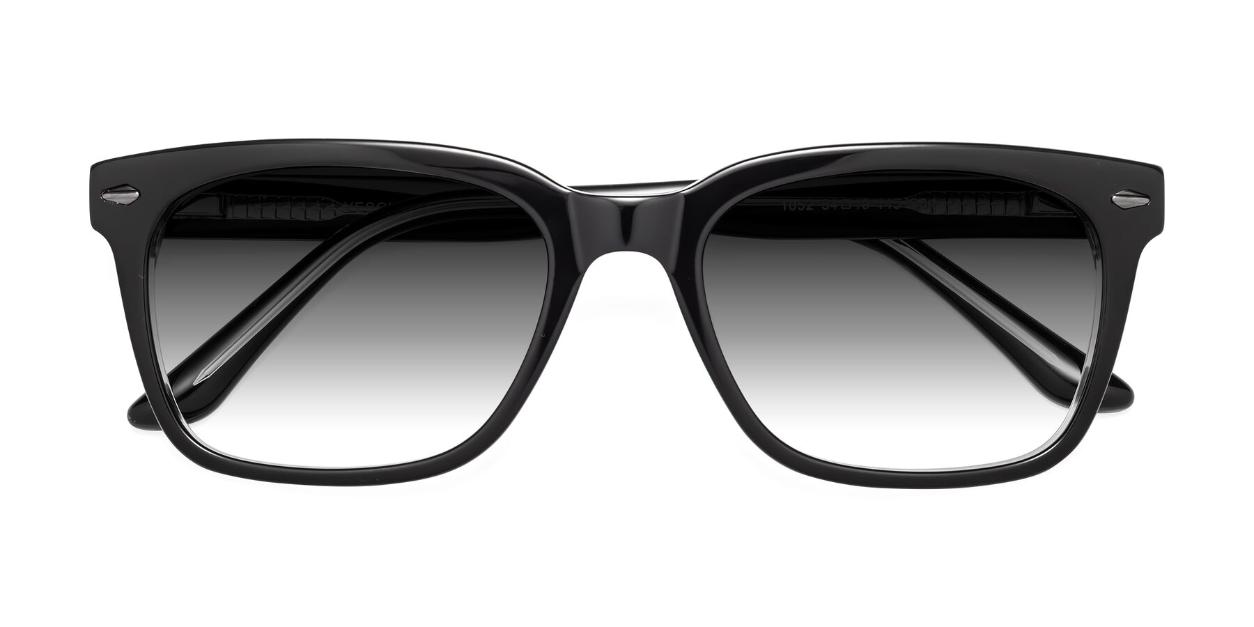 Folded Front of 1052 in Black-Clear with Gray Gradient Lenses