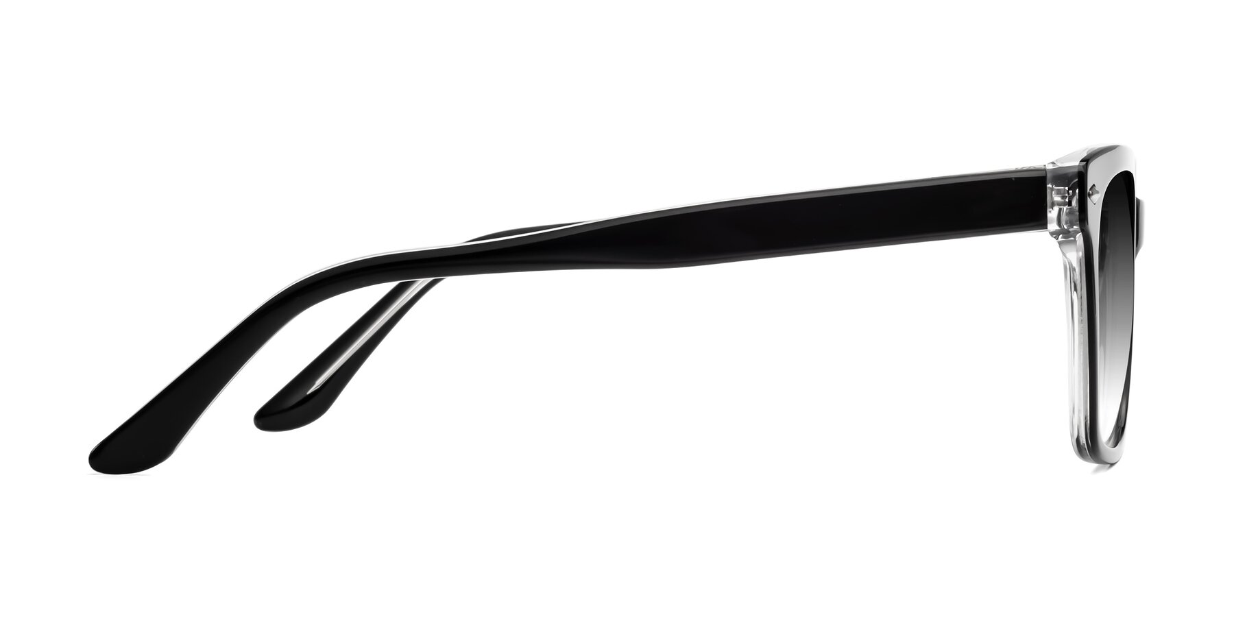 Side of 1052 in Black-Clear with Gray Gradient Lenses