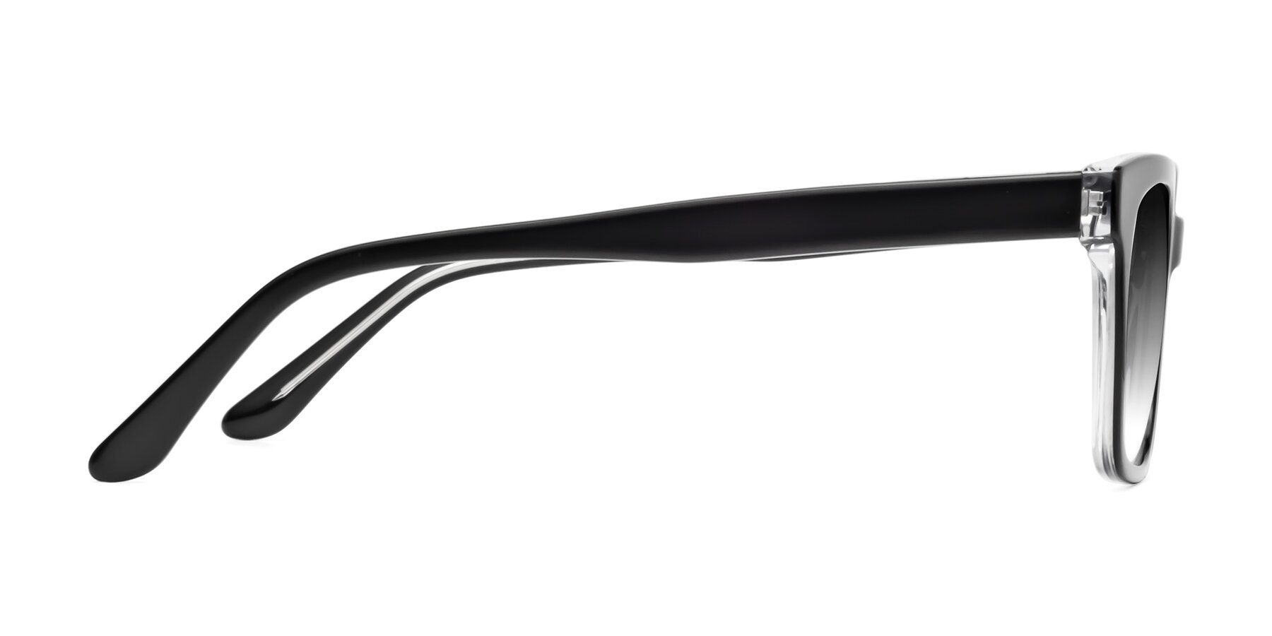 Side of 1052 in Black-Clear with Gray Gradient Lenses