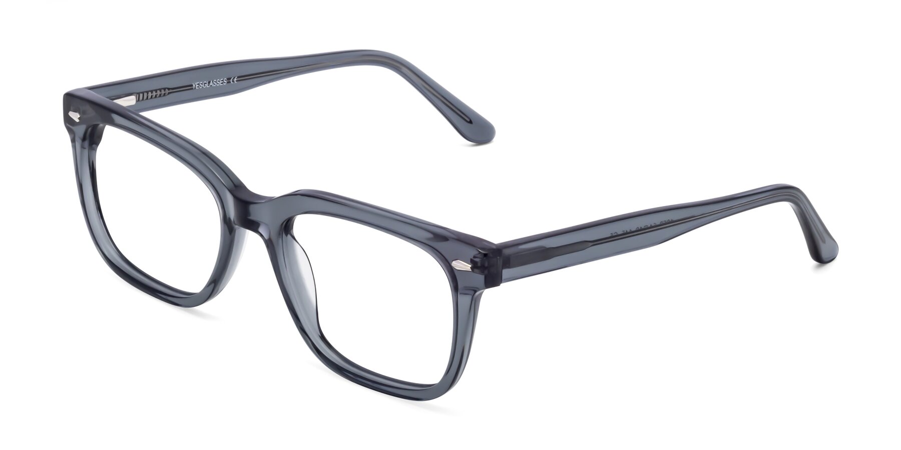 Angle of 1052 in Transparent Gray with Clear Blue Light Blocking Lenses