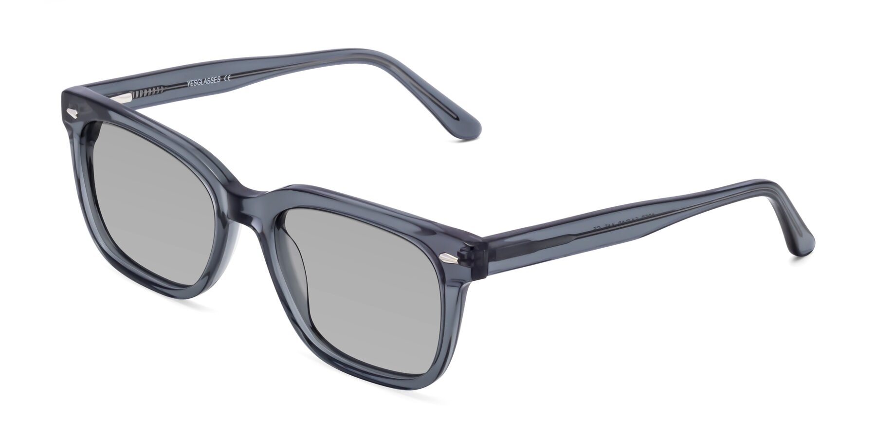 Angle of 1052 in Transparent Gray with Light Gray Tinted Lenses