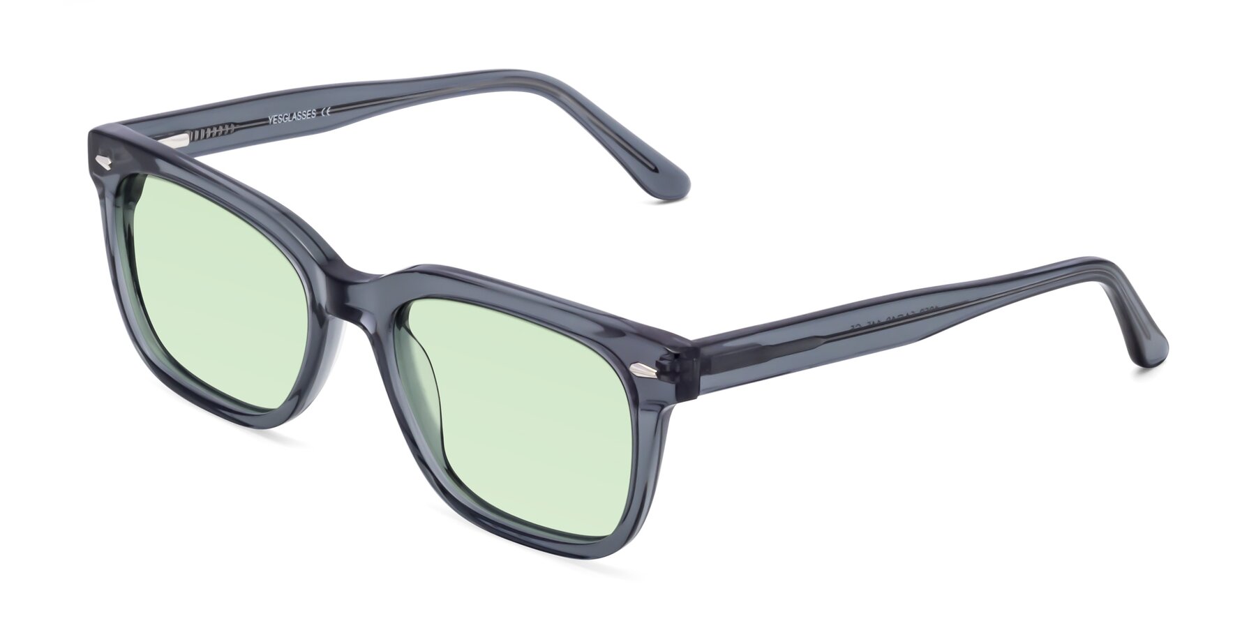 Angle of 1052 in Transparent Gray with Light Green Tinted Lenses