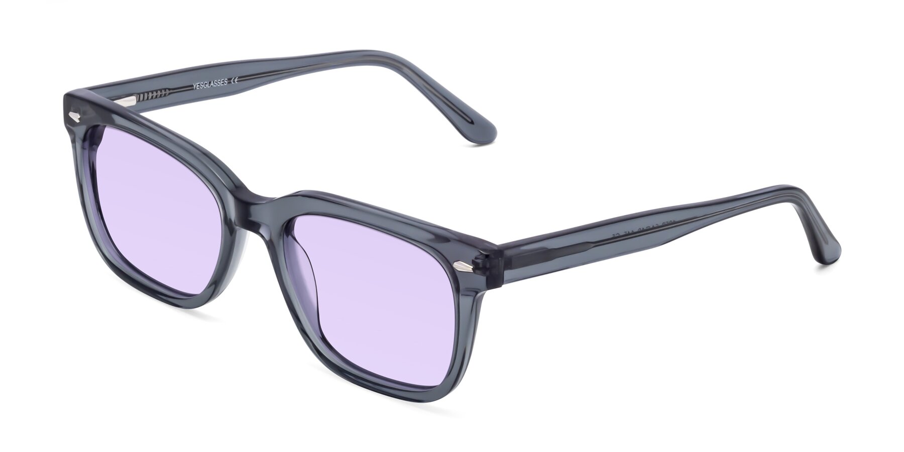 Angle of 1052 in Transparent Gray with Light Purple Tinted Lenses