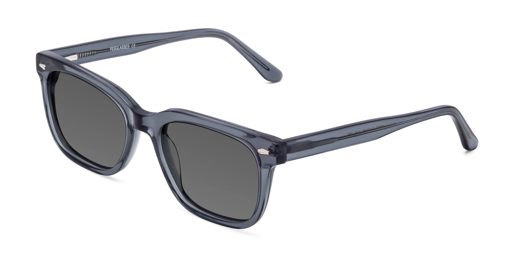 Angle of 1052 in Transparent Gray with Medium Gray Tinted Lenses