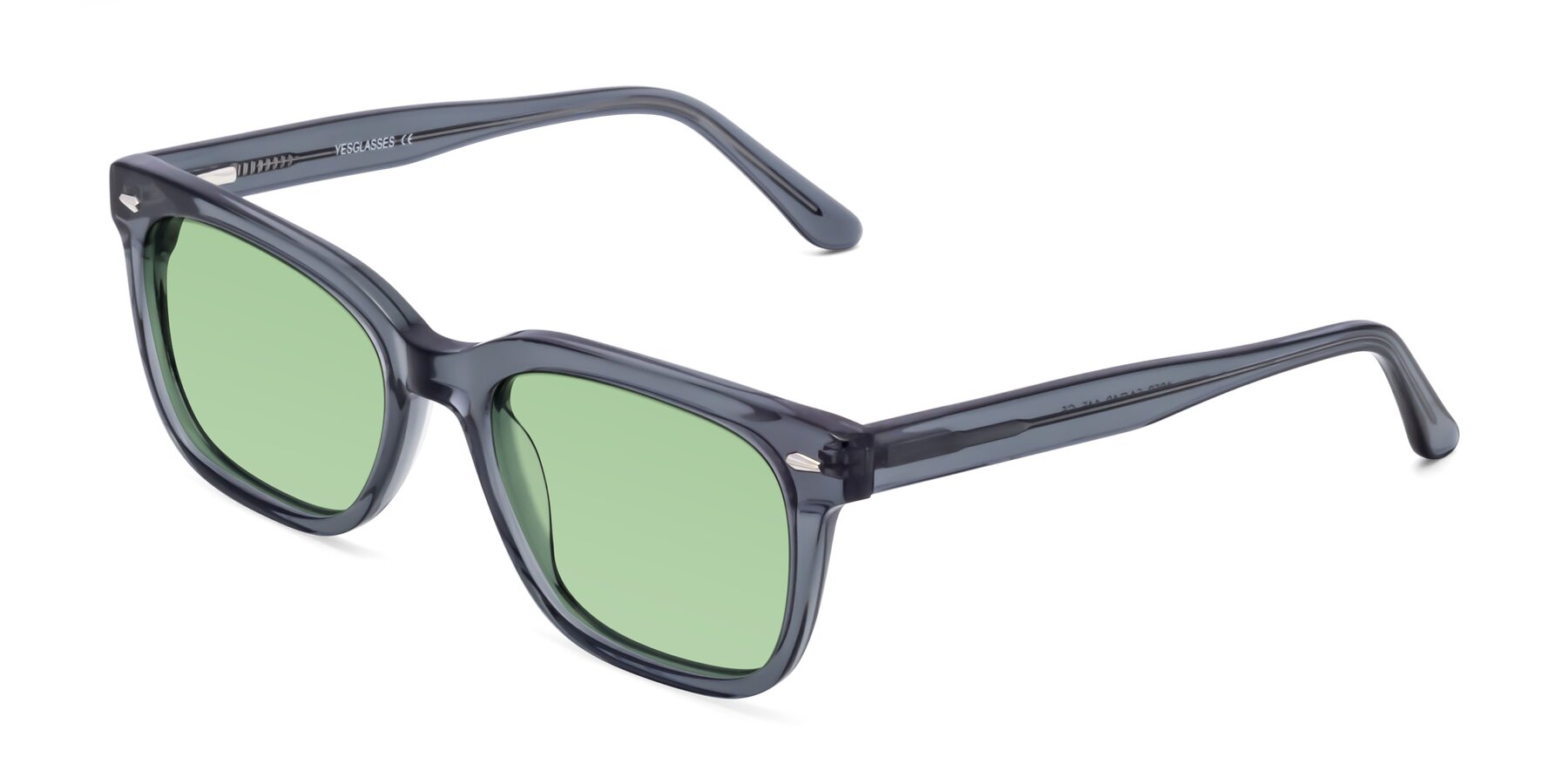 Angle of 1052 in Transparent Gray with Medium Green Tinted Lenses