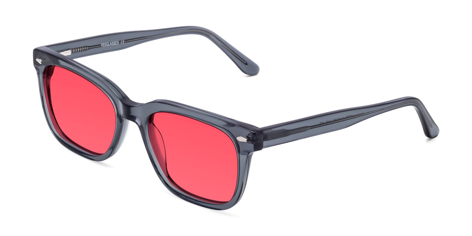 Angle of 1052 in Transparent Gray with Red Tinted Lenses