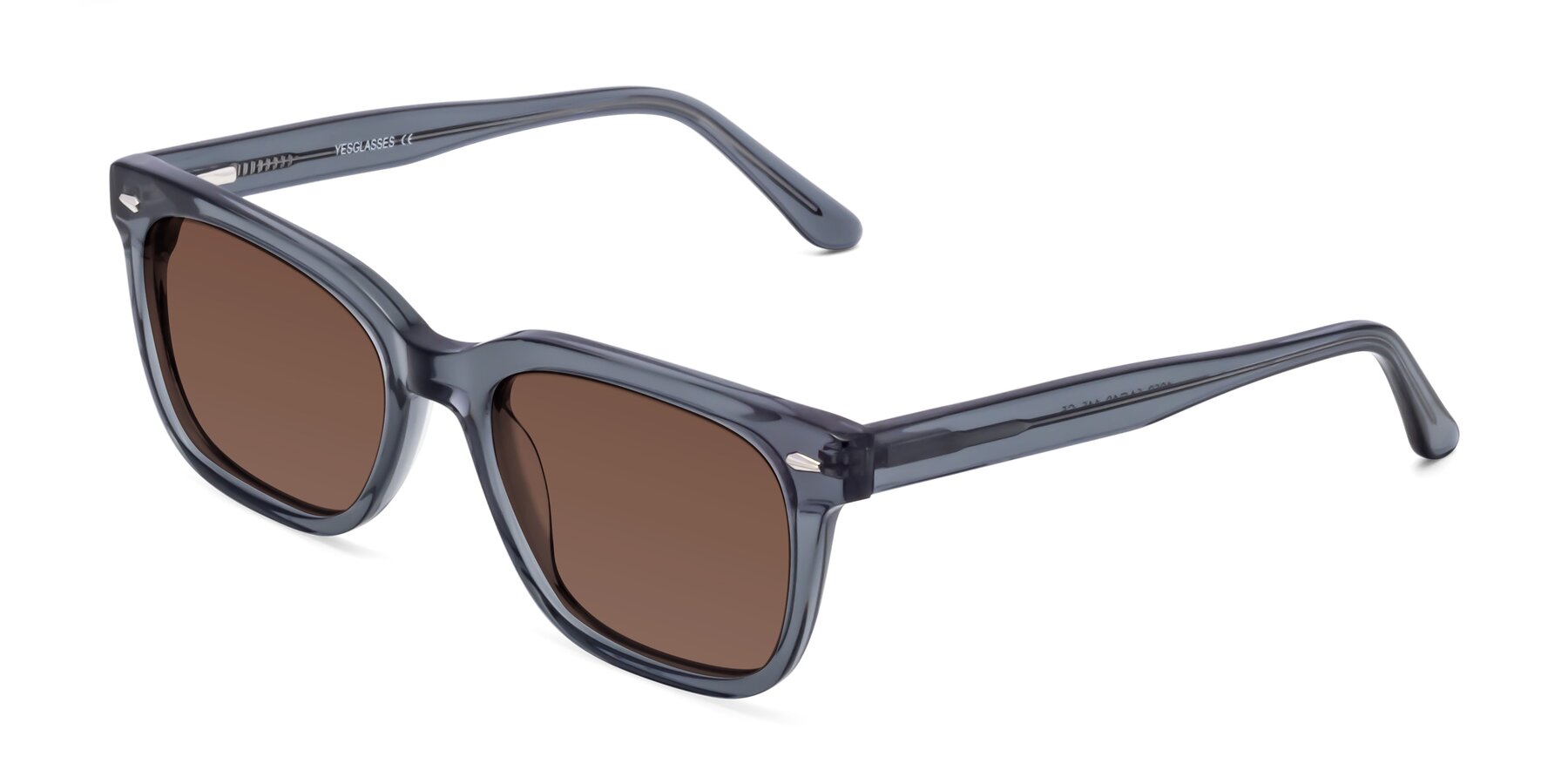 Angle of 1052 in Transparent Gray with Brown Tinted Lenses