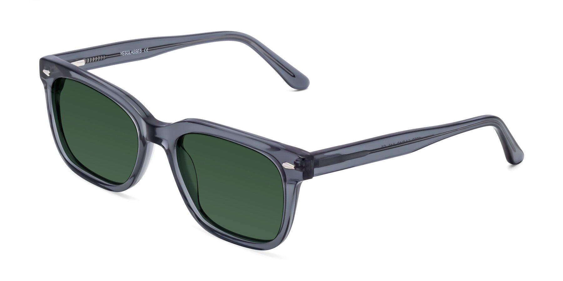 Angle of 1052 in Transparent Gray with Green Tinted Lenses