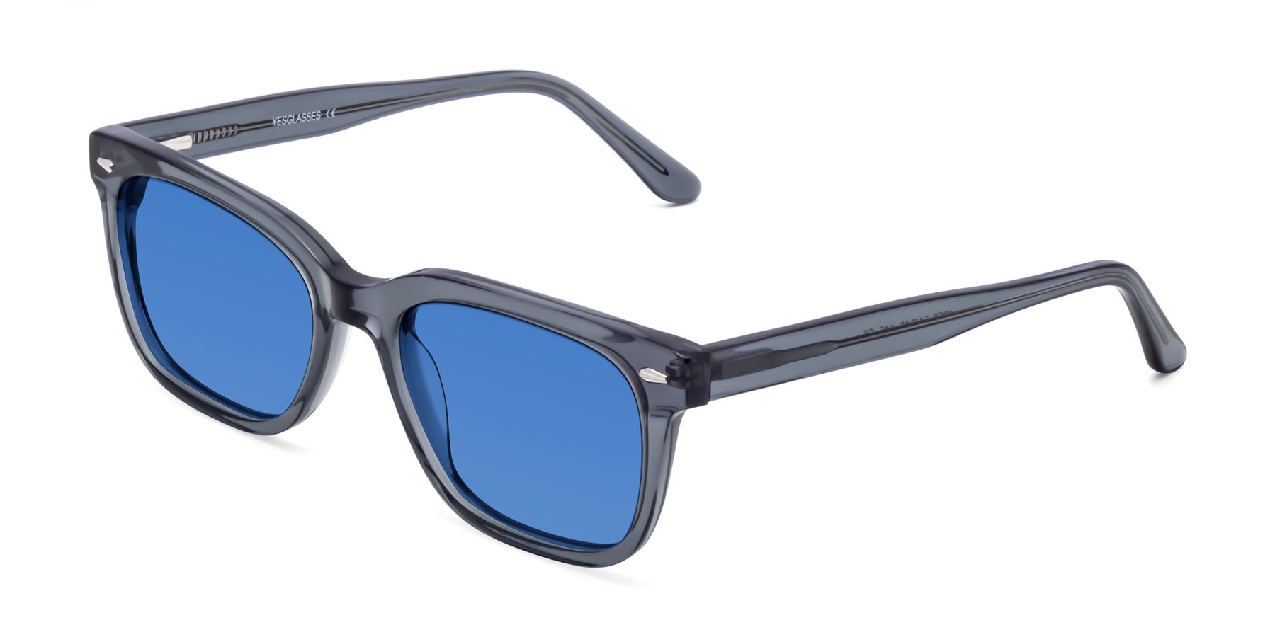 Angle of 1052 in Transparent Gray with Blue Tinted Lenses