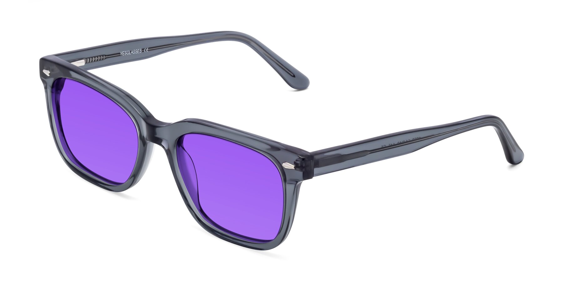 Angle of 1052 in Transparent Gray with Purple Tinted Lenses