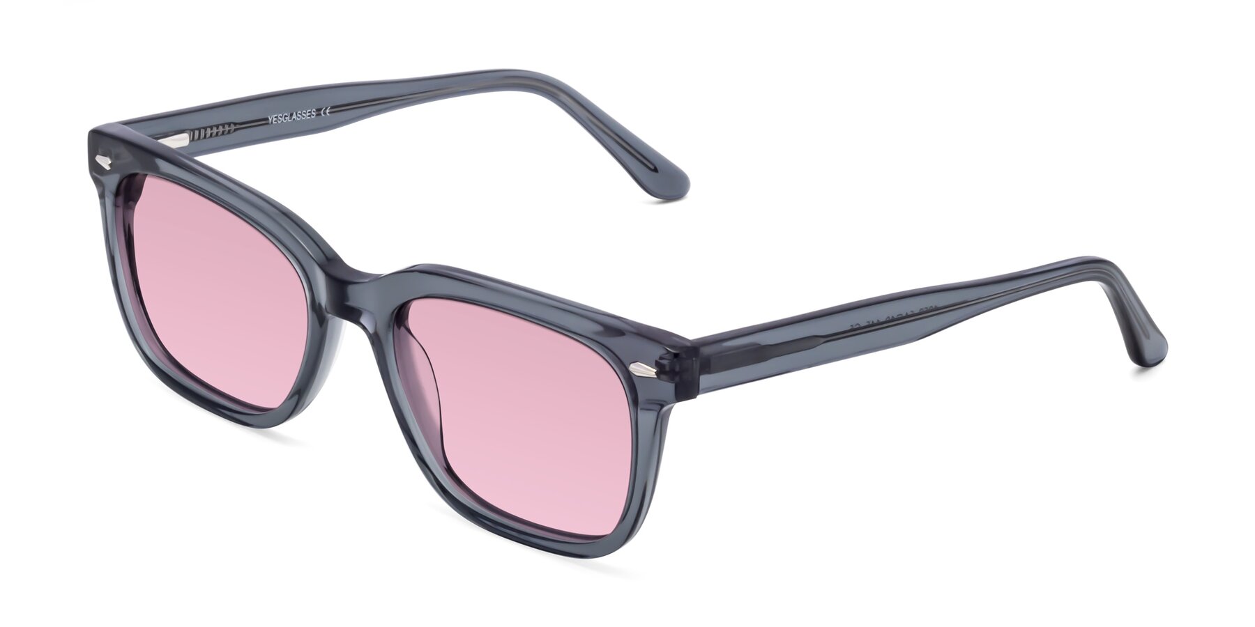 Angle of 1052 in Transparent Gray with Light Wine Tinted Lenses