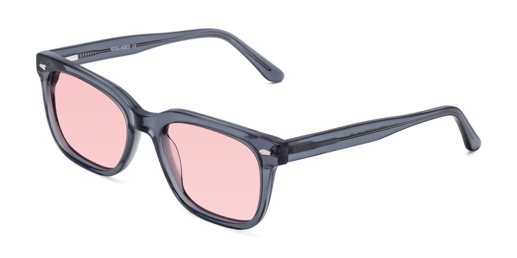 Angle of 1052 in Transparent Gray with Light Garnet Tinted Lenses