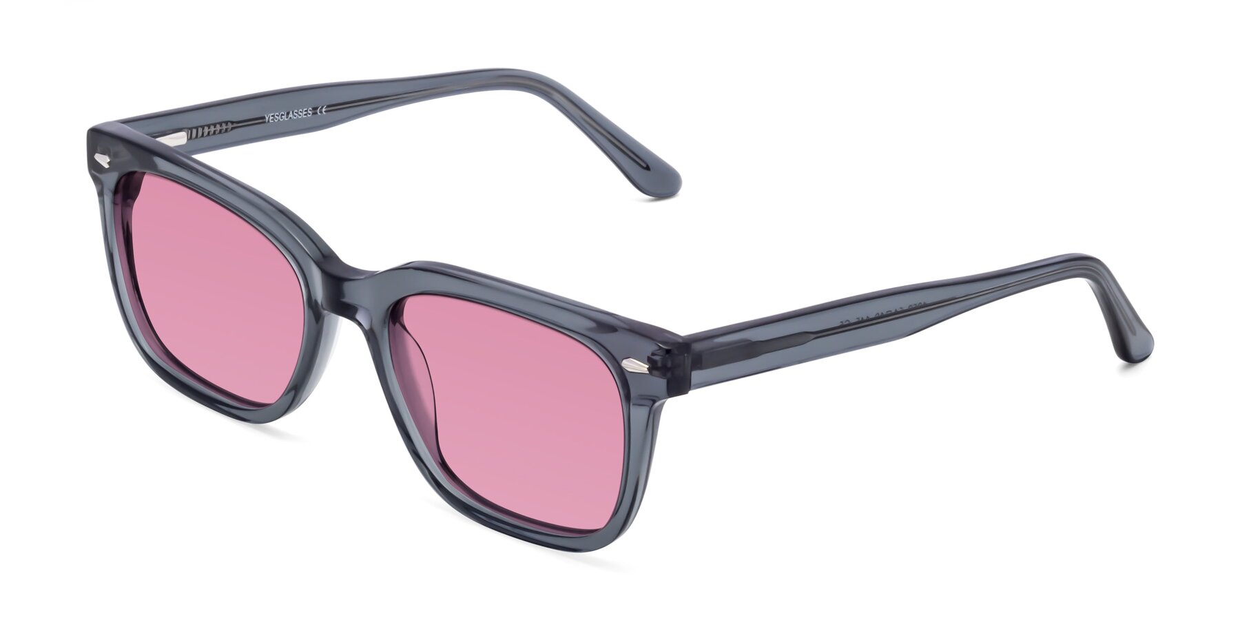 Angle of 1052 in Transparent Gray with Medium Wine Tinted Lenses