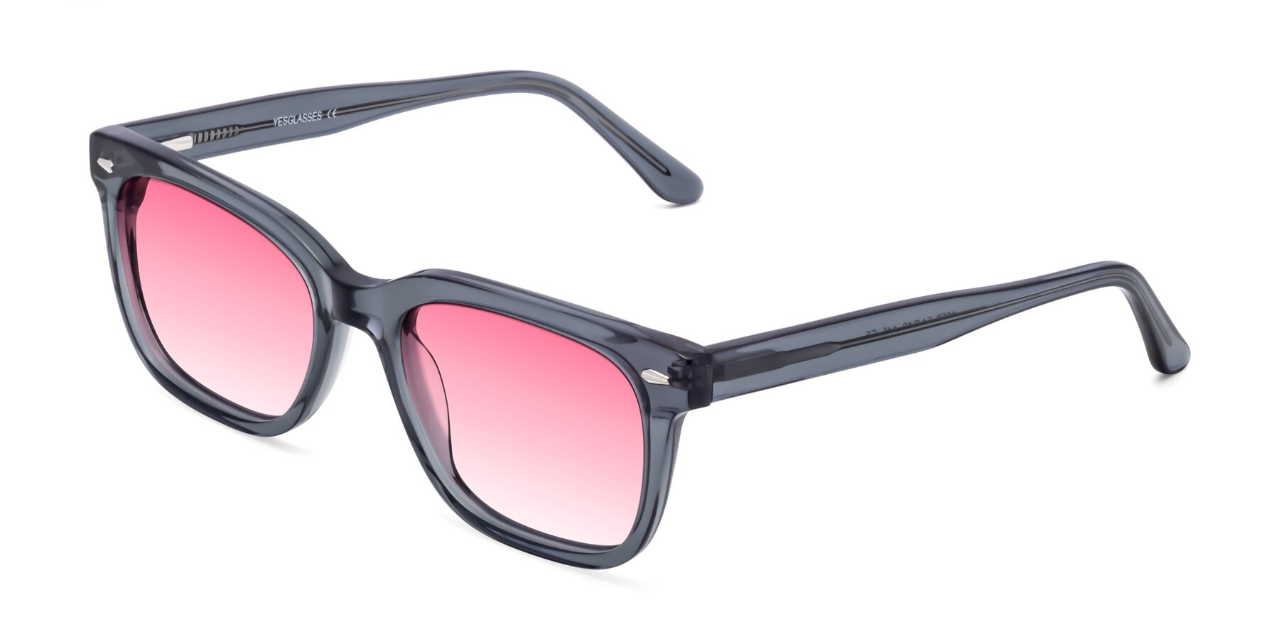 Angle of 1052 in Transparent Gray with Pink Gradient Lenses