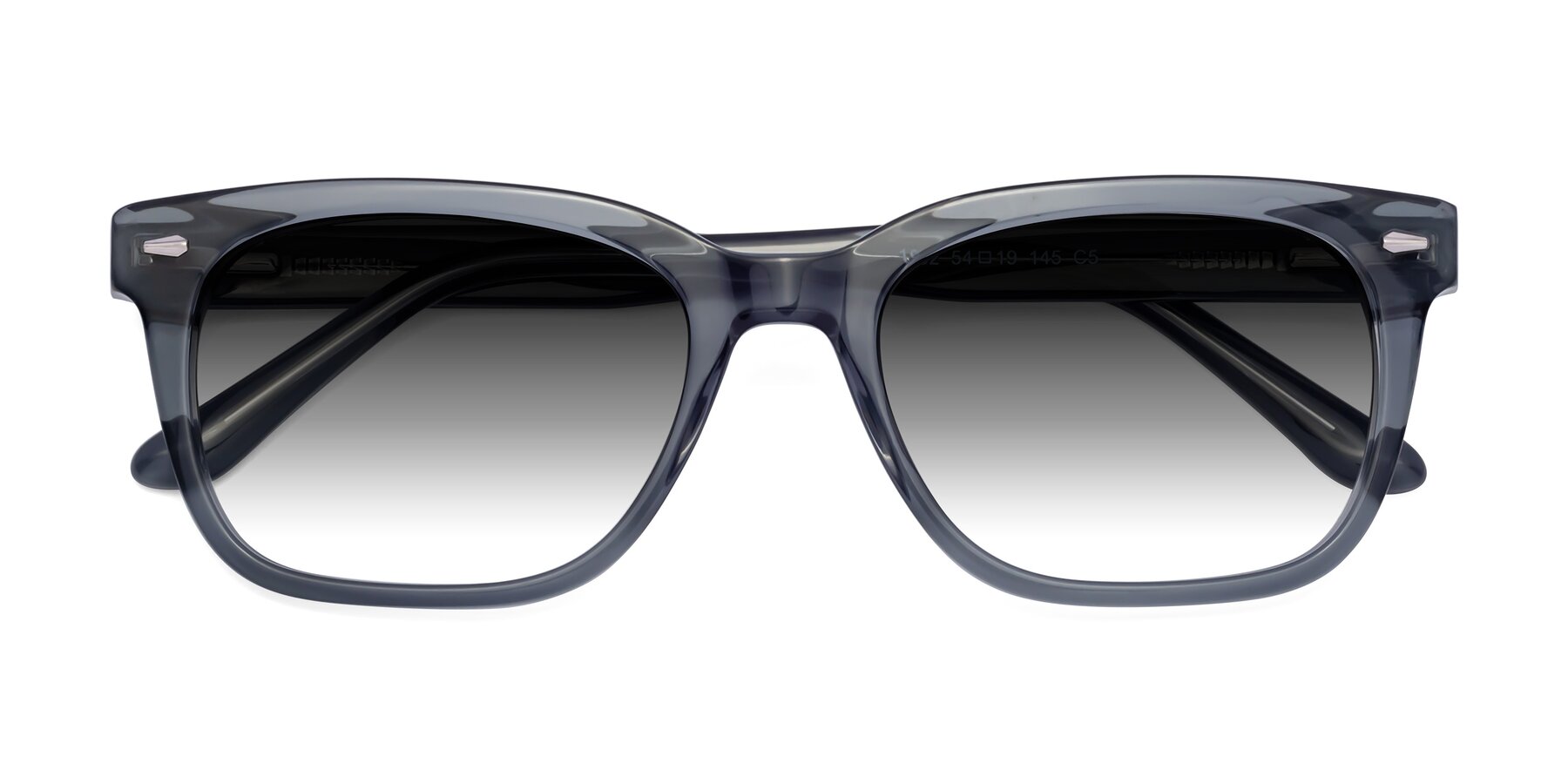 Folded Front of 1052 in Transparent Gray with Gray Gradient Lenses