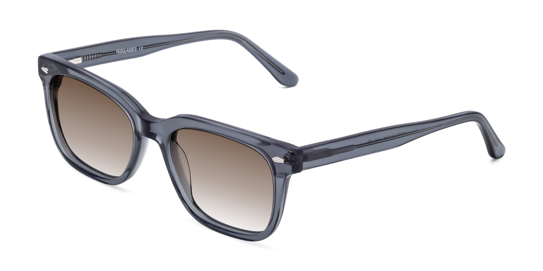 Angle of 1052 in Transparent Gray with Brown Gradient Lenses