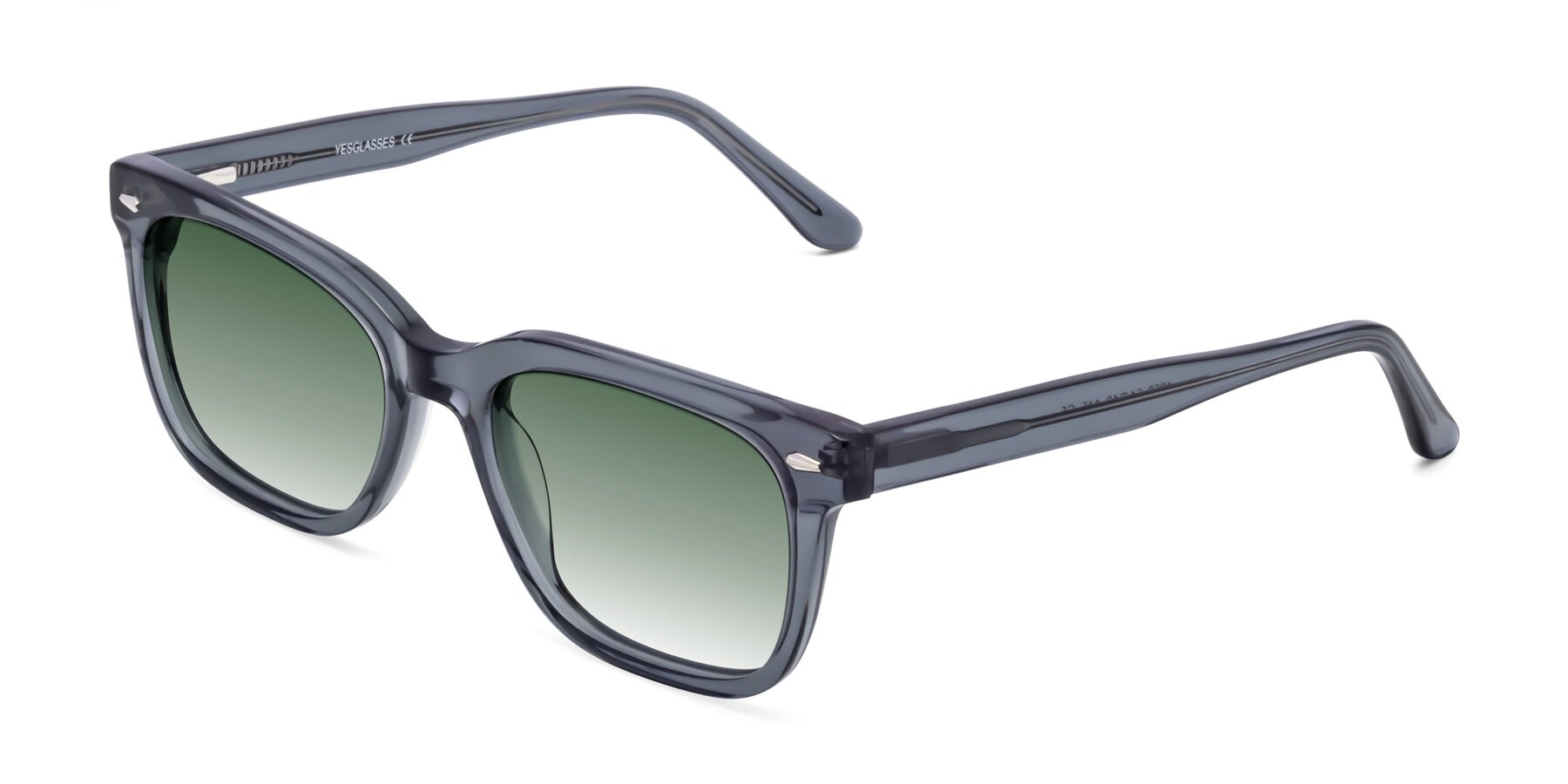 Angle of 1052 in Transparent Gray with Green Gradient Lenses