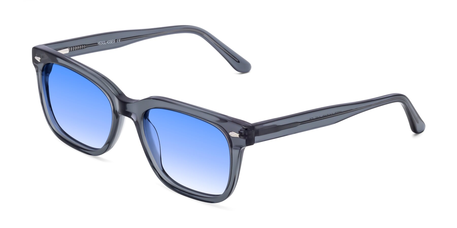 Angle of 1052 in Transparent Gray with Blue Gradient Lenses