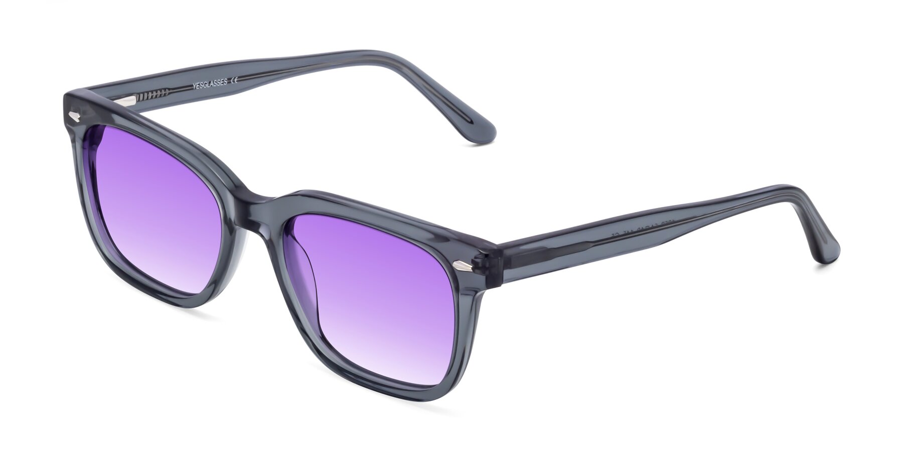 Angle of 1052 in Transparent Gray with Purple Gradient Lenses