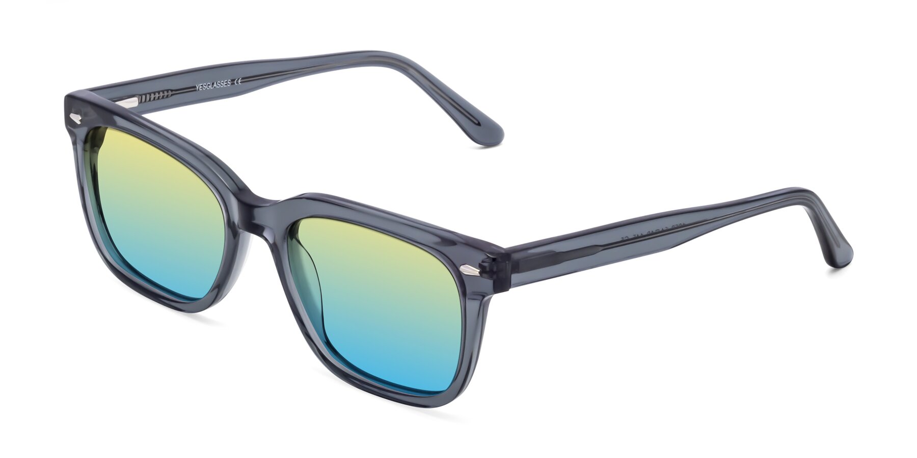 Angle of 1052 in Transparent Gray with Yellow / Blue Gradient Lenses