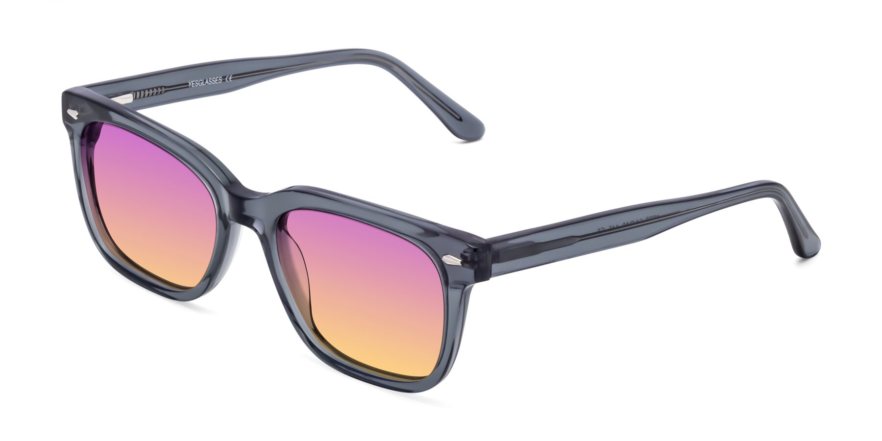 Angle of 1052 in Transparent Gray with Purple / Yellow Gradient Lenses