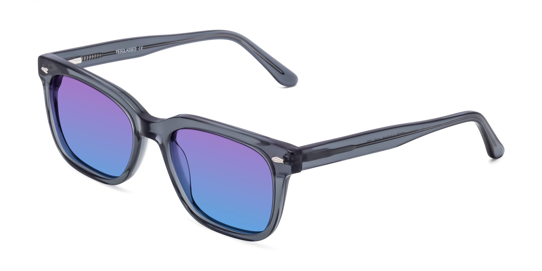 Angle of 1052 in Transparent Gray with Purple / Blue Gradient Lenses