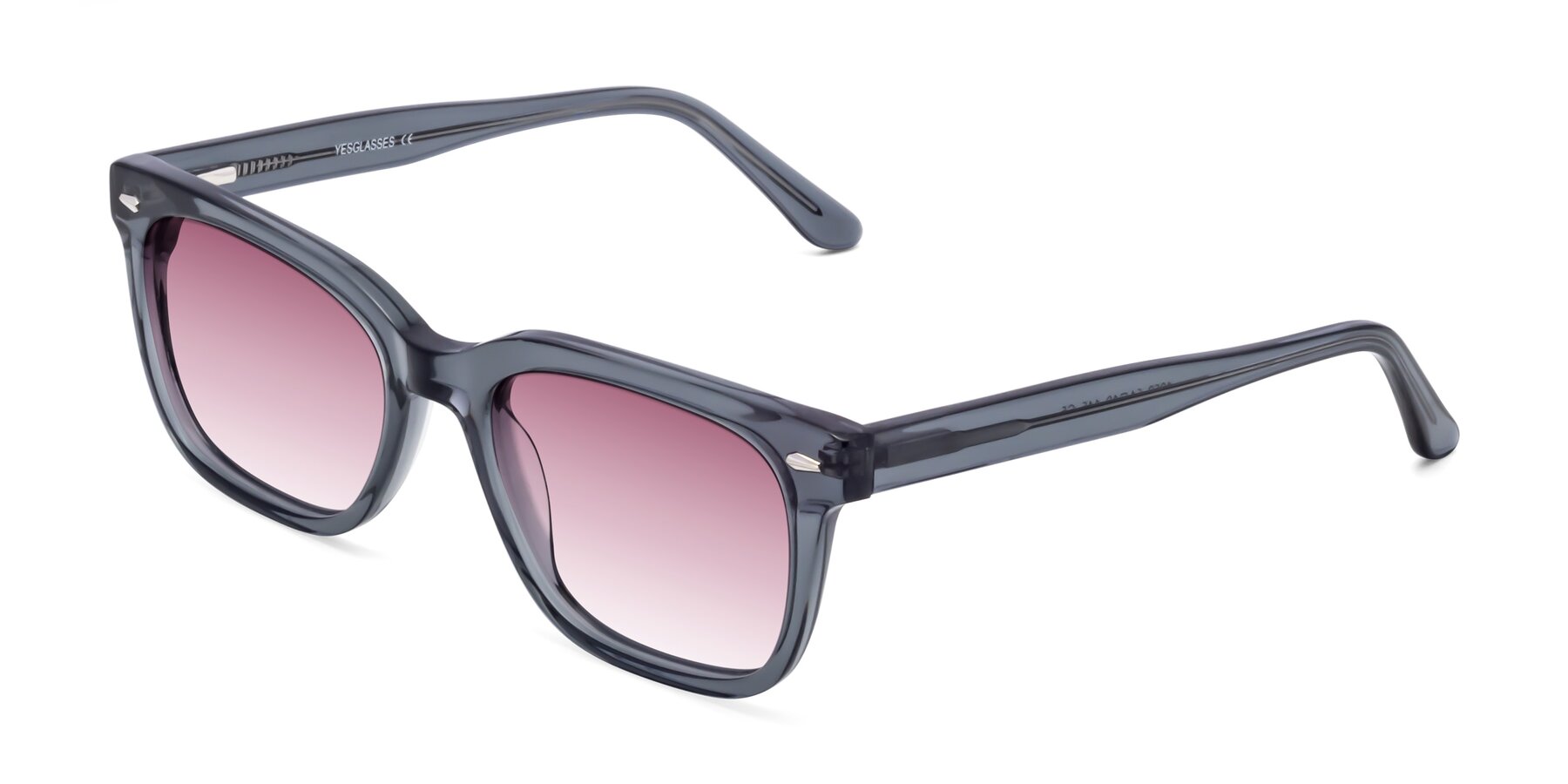 Angle of 1052 in Transparent Gray with Wine Gradient Lenses