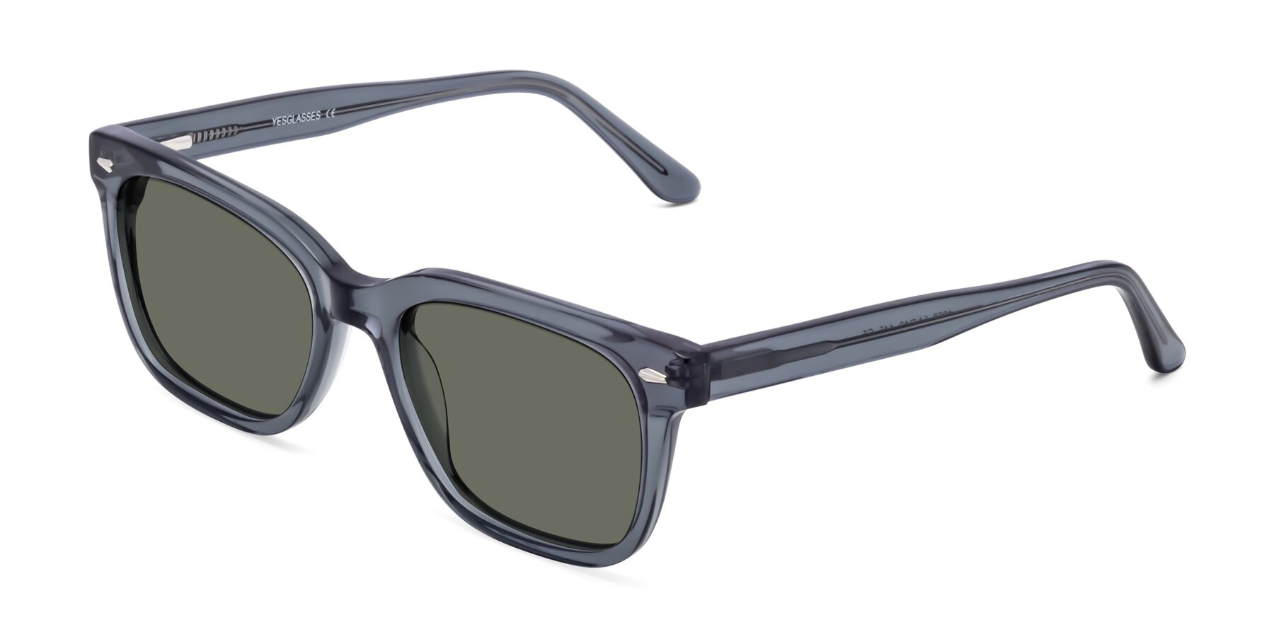 Angle of 1052 in Transparent Gray with Gray Polarized Lenses