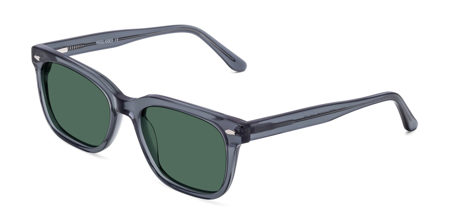 Angle of 1052 in Transparent Gray with Green Polarized Lenses