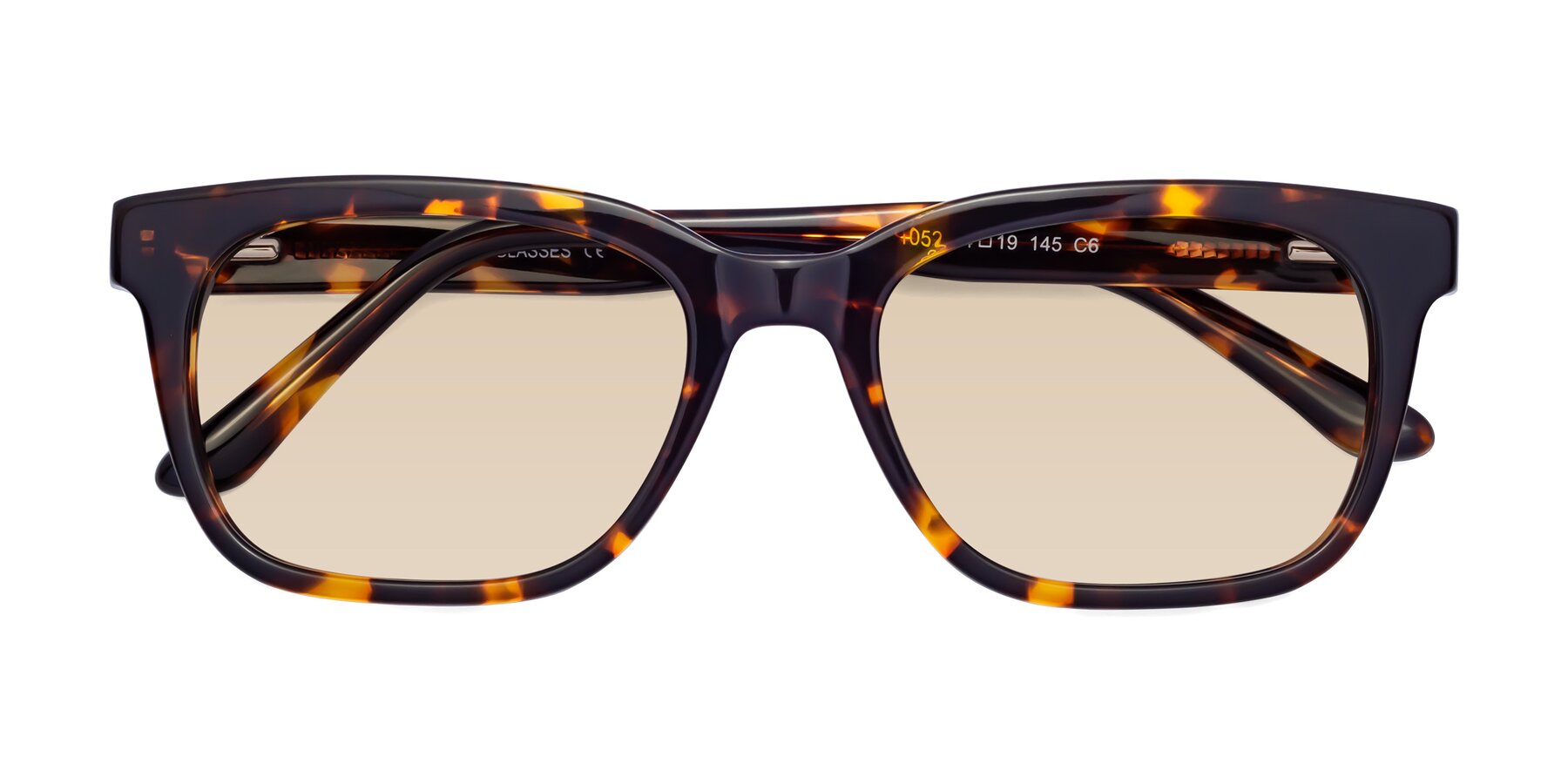 Folded Front of 1052 in Tortoise with Light Brown Tinted Lenses