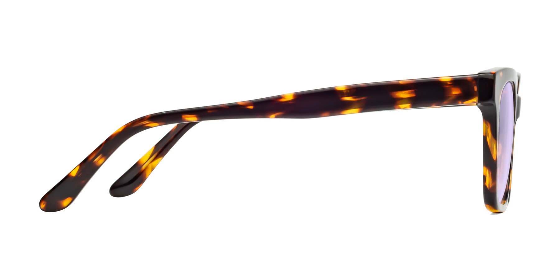 Side of 1052 in Tortoise with Light Purple Tinted Lenses
