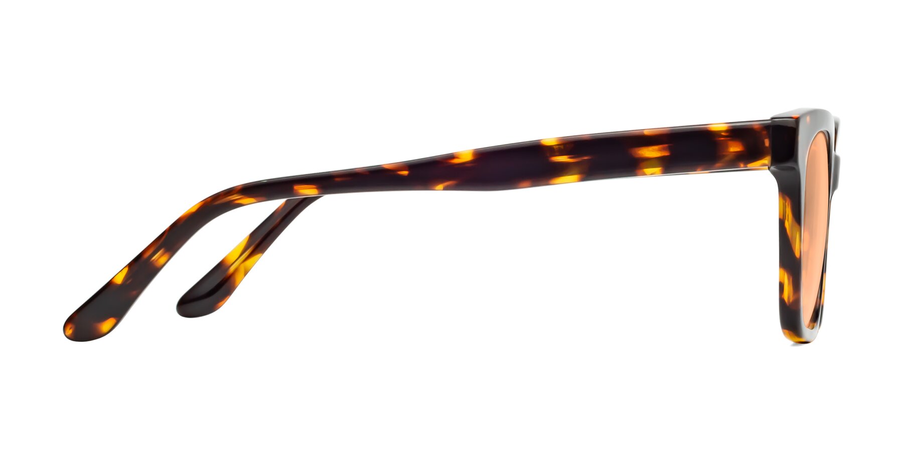 Side of 1052 in Tortoise with Light Orange Tinted Lenses