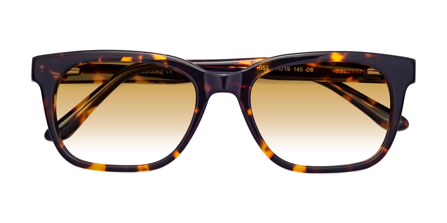 Folded Front of 1052 in Tortoise with Champagne Gradient Lenses