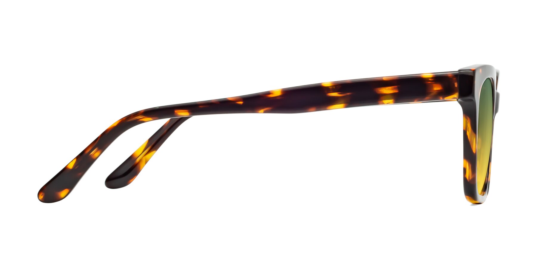 Side of 1052 in Tortoise with Green / Yellow Gradient Lenses
