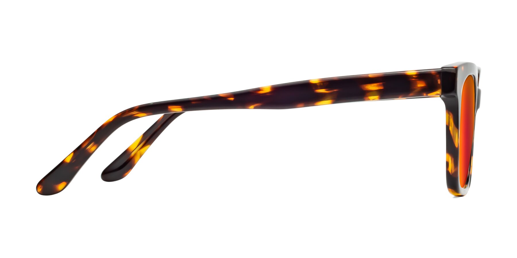 Side of 1052 in Tortoise with Red Gold Mirrored Lenses