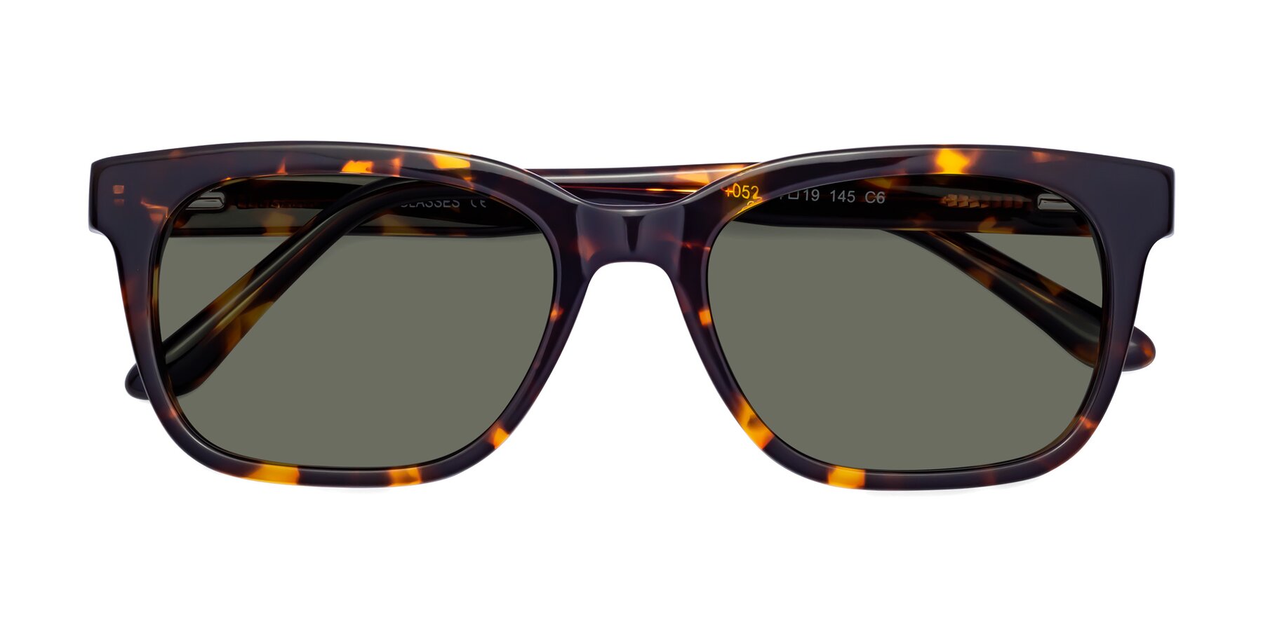 Folded Front of 1052 in Tortoise with Gray Polarized Lenses