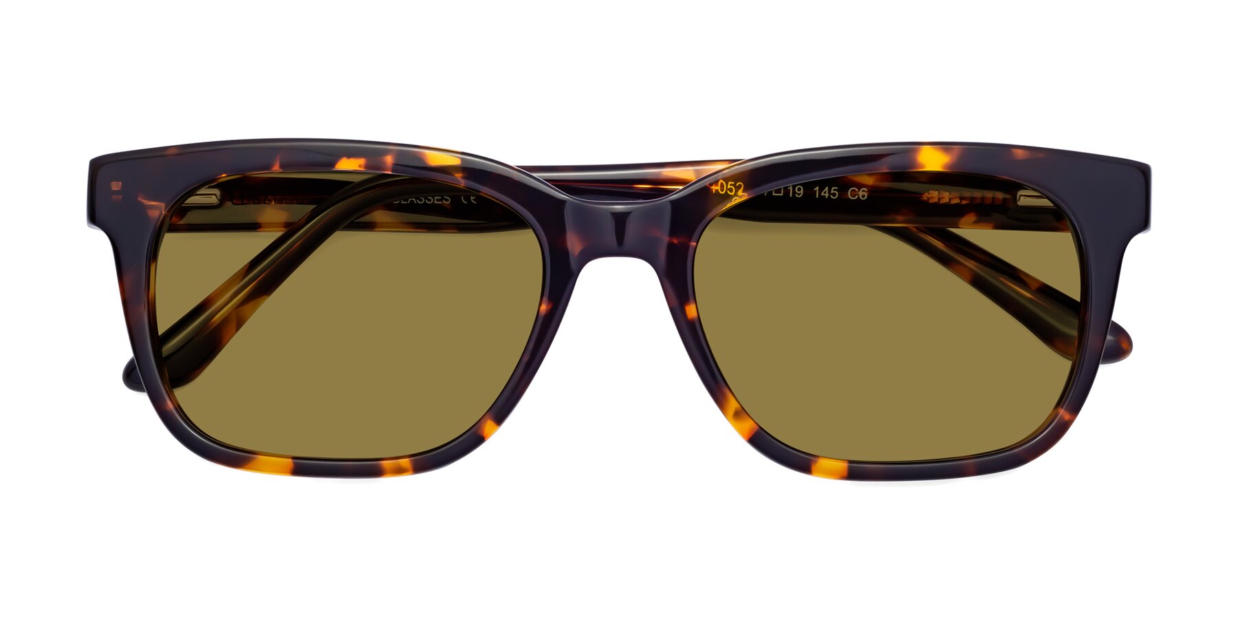 Folded Front of 1052 in Tortoise with Brown Polarized Lenses