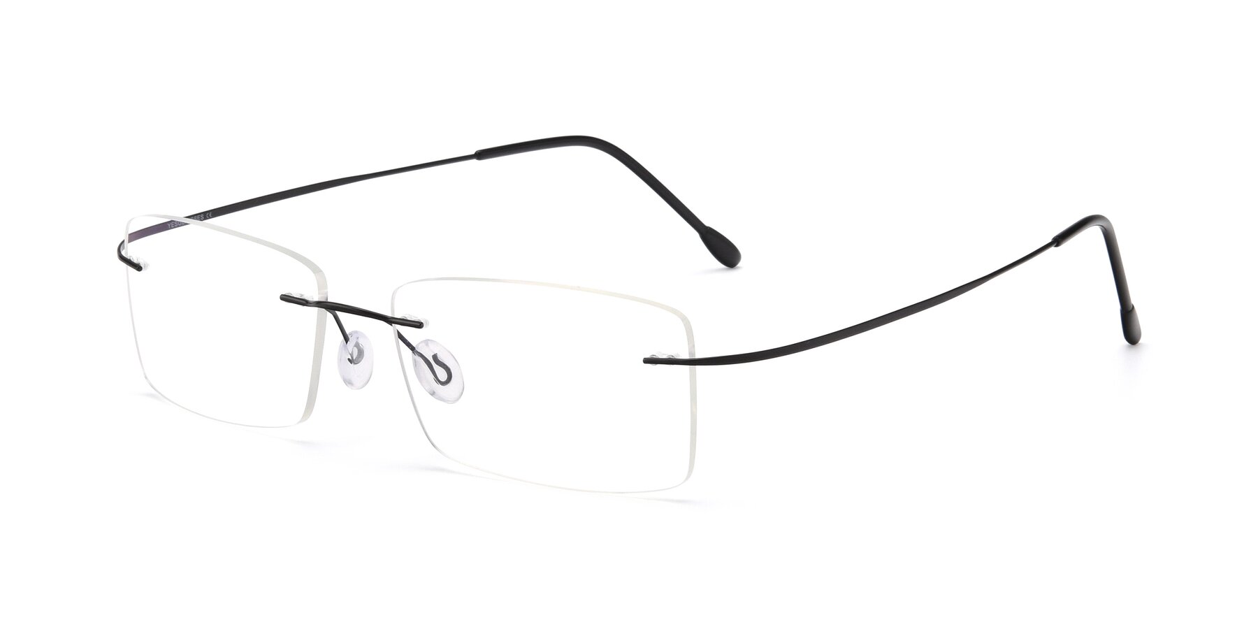 Angle of Wall in Black with Clear Reading Eyeglass Lenses