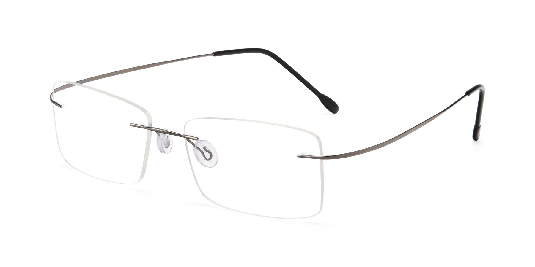 Angle of Wall in Gunmetal with Clear Eyeglass Lenses