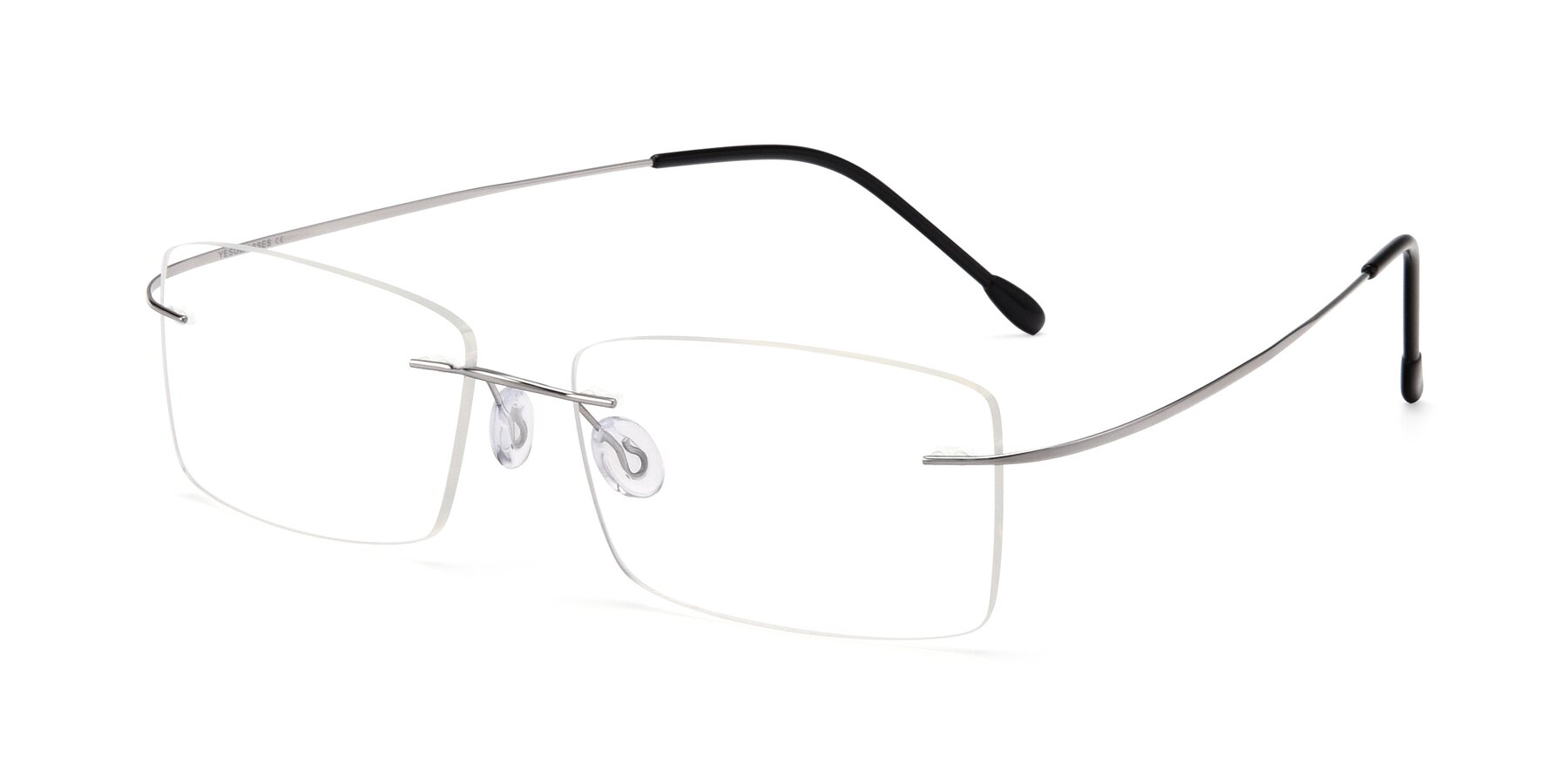 Angle of Wall in Silver with Clear Reading Eyeglass Lenses